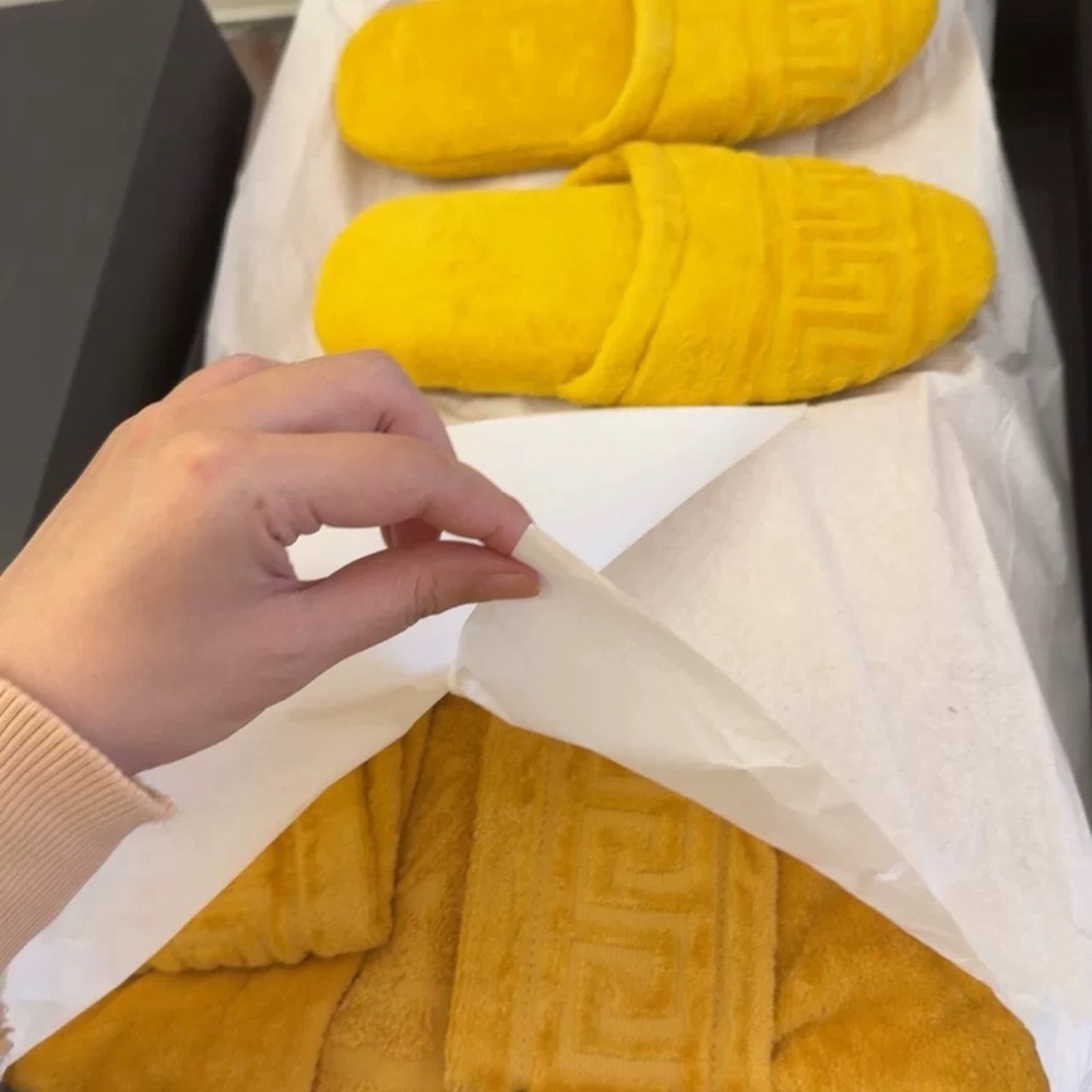 Versace Home medusa bathrobe&slippers